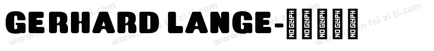 GERHARD LANGE字体转换